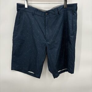 Walter Hagen Mens Performance 11 Flat Front Golf Shorts Navy W/stars Size 40 10"